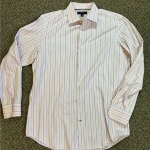 Banana Republic Pink and Blue Dress Shirt Classic Style